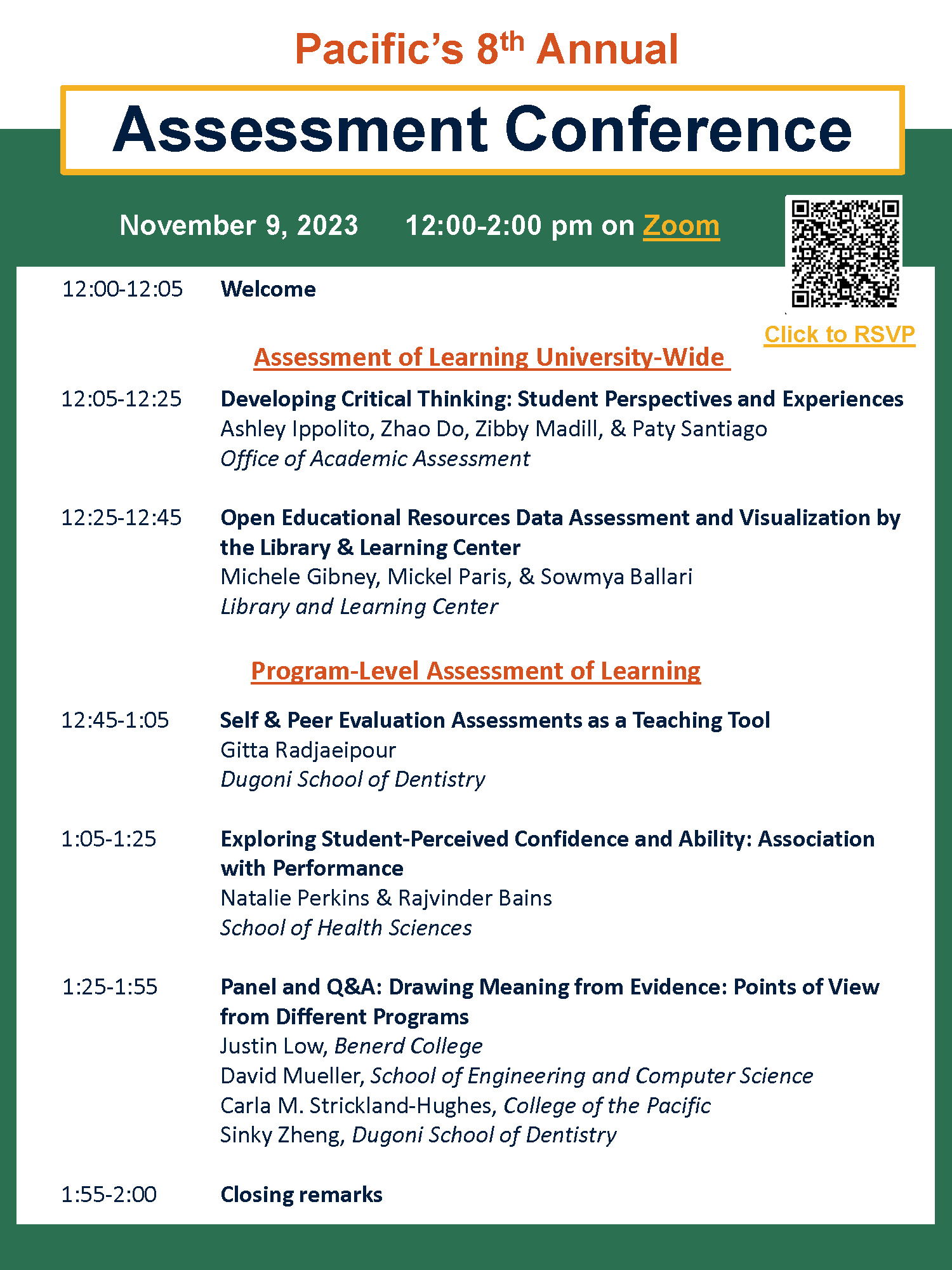 November 2023 Assessment Conference