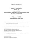 Macken (Parsons), Myra Athletics Oral History