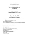 Parsons, Mick and Macken (Parsons), Myra Athletics Oral History