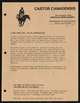 Castor Canadensis Fall 1988