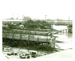 Boats under construction at Colberg Boat Works, Stockton by Unknown