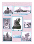 Sheet of images of San Joaquin County Courthouse, 1890-1961 by Ron Chapman