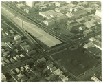 Aerial view of uncompleted freeway in Stockton by Unknown