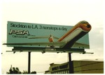 Billboard for PSA flights from Stockton Metro Airport by Ron Chapman