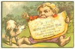Trade card for J.B. Fort, cigar dealer, Stockton by unidentified
