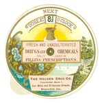 Medicine reminder wheel for Holden Drug Co., Stcokton by unidentified
