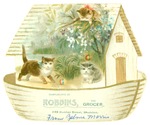 Trade card for Robbins, the grocer, Stockton by unidentified