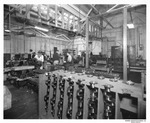 Agricultural Machinery - Calif - Stockton: Harris Manufacturing Co., Engines being assembled inside factory by Van Covert Martin
