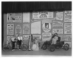 Advertising - Stockton: Large bulletin board displaying advertisements from various businesses by Van Covert Martin