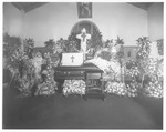 Funeral Rites and Ceremonies - Stockton: Unidentified, deceased, open casket by Van Covert Martin