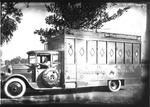 Horse Racing - Stockton: Horse trailer, Gold Seal Stables by Van Covert Martin