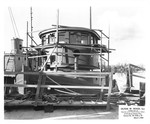 Shipbuilding-Stockton-Clyde W. Wood Inc.-Clyde W. Wood shipbuilding construction, Yard No.2 Harbor Blvd. and Los Angeles St, U.S. Army Utility Tug by Van Covert Martin