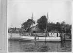Steamboats-Stockton-river boat "W.P. Fuller" at wharfside by Van Covert Martin