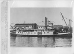 Steamboats-Stockton-"Leader" docked near Stockton Iron Works by Van Covert Martin