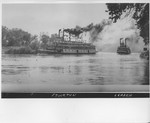 Steamboats-Stockton-"Port of Stockton" and "Leader" rounding bend in river by Van Covert Martin