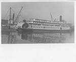 Steamboats-Stockton-"Delta King" after being launched into Stockton Channel by Van Covert Martin