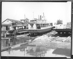 Steamboats-Stockton-"John W. Higgins of San Francisco" in drydock by Van Covert Martin