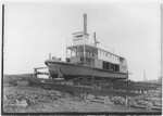 Steamboats-Stockton-unidentified steamboat under construction by Van Covert Martin