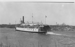 Steamboats-Stockton-unidentified steamboat loaded with passengers, probably Stockton Channel by Van Covert Martin