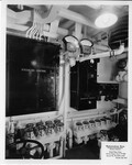 Steering Gear-Stockton-steering control box and other controls, below deck, U.S. Army 176 foot Supply Vessel FP404, Hickinbotham Bros., Construction Divison by Van Covert Martin