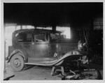 Traffic Accidents-Stockton-miscellaneous view of damaged automobile in garage by Van Covert Martin