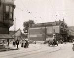 Stockton - Streets - c.1910 - 1919: Main St. and San Joaquin St. razing Rosenbaum and Crawford building by Unknown