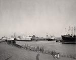 Stockton - Harbors - 1960s: Steamers and freighters at dock by Unknown