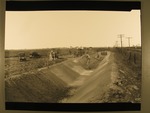 Stockton - Canals: Canal under construction by Van Covert Martin