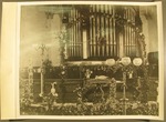 Stockton - Churches - Presbyterian: Interior Photograph of Altar, decorated for Easter by Van Covert Martin