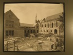 Stockton - Churches - Presbyterian: First Presbyterian Church under construction by Van Covert Martin