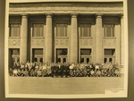 Stockton - Civil Defense: Group Portrait in front of Civic Auditorium by Van Covert Martin