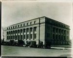 Stockton - Muncipal Buildings: Stockton City Hall, with cars out front by Van Covert Martin