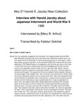 Interview with Harold Jacoby about Japanese Internment and World War II (Part 3 out of 4)