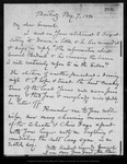 Letter from John Muir to [John Bidwell], 1896 May 7. by John Muir