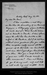 Letter from Cornelius B. Bradley to John Muir, 1897 Aug 28. by Cornelius B. Bradley