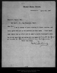 Letter from Geo [rge] C. Perkins to Edward R. Taylor, 1897 Apr 6. by Geo [rge] C. Perkins
