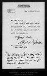Letter from R[obert] U[nderwood] Johnson to John Muir, 1895 Mar 26. by R[obert] U[nderwood] Johnson