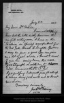 Letter from J. D. McGilliway to John Muir, 1897 Jul 22. by J D. McGilliway