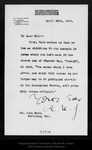Letter from R[obert] U[nderwood] Johnson to John Muir, 1895 Apr 23. by R[obert] U[nderwood] Johnson