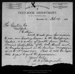 Letter from W. H. V, Raymond to [Robert Underwood] Johnson, 1894 Feb 19. by W. H. V, Raymond