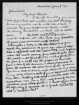 Letter from James D[avie] Butler to John Muir, 1895 Jan 8. by James D[avie] Butler