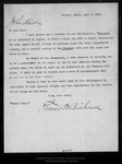Letter from Thomas W. Bicknell to John Muir, 1896 Jul 9. by Thomas