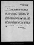 Letter from John Muir to C. Hart Merriam, 1899 Apr 10. by John Muir