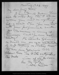 Letter from John Muir to [William E.] Ritter, 1899 Oct 8. by John Muir