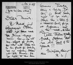Letter from R[obert] U[nderwood] J[ohnson] to John Muir, 1898 Nov 4. by R[obert] U[nderwood] J[ohnson]