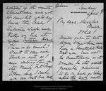 Letter from Louiu Perry Osborn to John Muir, 1899 Apr 9. by Louiu Perry Osborn