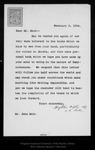 Letter from W[illiam] B[elmont] Parker to John Muir, 1904 Feb 2. by W[illiam] B[elmont] Parker