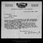 Letter from B[enjamin] H. Ticknor to John Muir, 1906 May 4. by B[enjamin] H. Ticknor