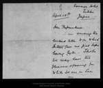 Letter from E. R. Fuse to John Muir, [ca. 1906] Apr 18. by E R. Fuse