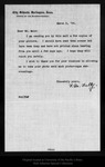 Letter from F. M. Fultz to John Muir, 1908 Mar 5. by F M. Fultz